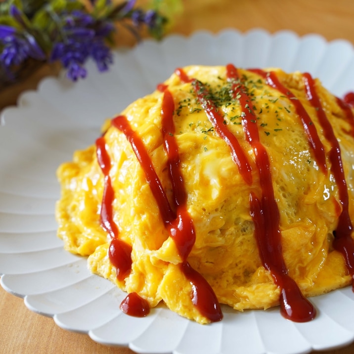 バター醤油で甘辛ひき肉オムライス レシピ 作り方 By わたあめ 楽天レシピ